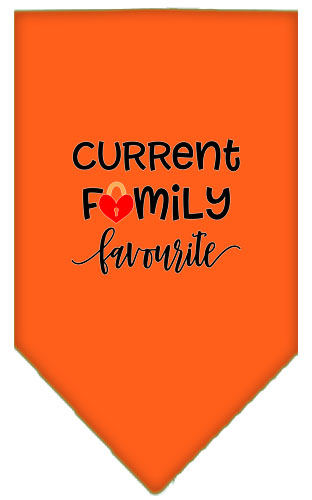 Family Favorite Screen Print Bandana Orange Small